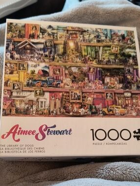 The Library of Dogs 1000-Piece Puzzle - Multicolor